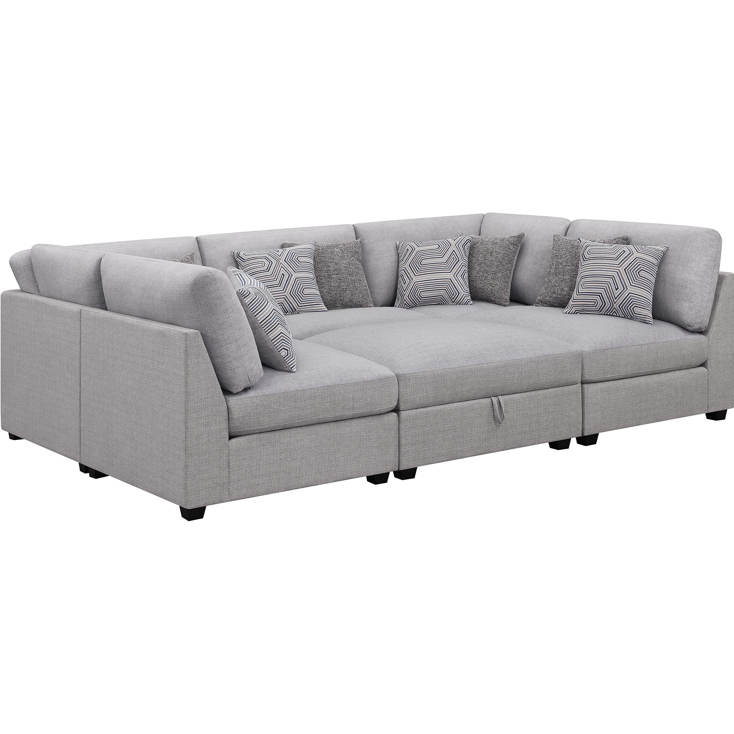 Coaster Furniture Cambria 551511-S6A 6 pc Upholstered Modular Sectional - Grey IMAGE 1